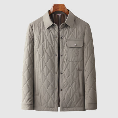 Oscar Quilted Jacket | Collared Button Front Jacket