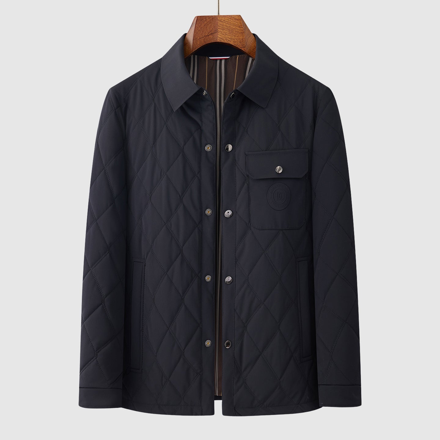 Oscar Quilted Jacket | Collared Button Front Jacket