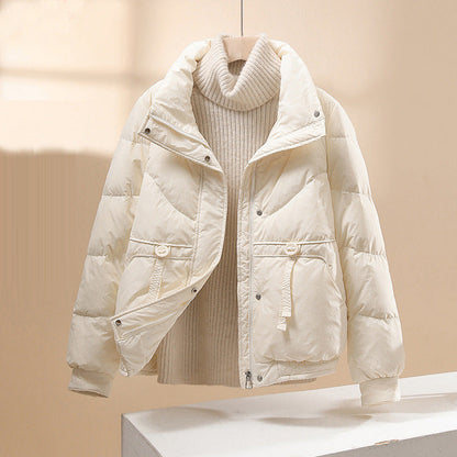 Olivia Puffer Jacket | Quilted High Collar Cropped Jacket