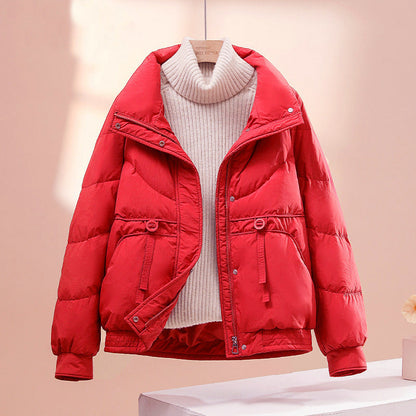 Olivia Puffer Jacket | Quilted High Collar Cropped Jacket