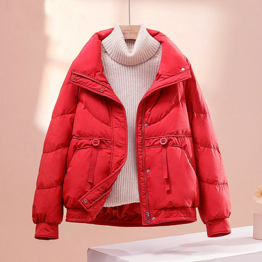 Olivia Puffer Jacket | Quilted High Collar Cropped Jacket