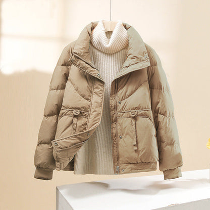 Olivia Puffer Jacket | Quilted High Collar Cropped Jacket
