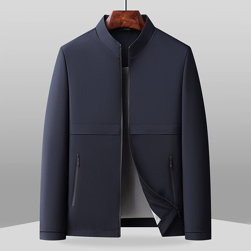 Joshua Cotton Jacket | Band Collar Hip-Length Jacket