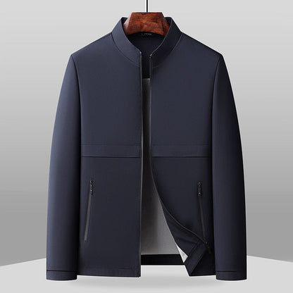 Joshua Cotton Jacket | Band Collar Hip-Length Jacket