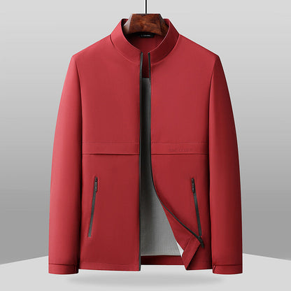 Joshua Cotton Jacket | Band Collar Hip-Length Jacket
