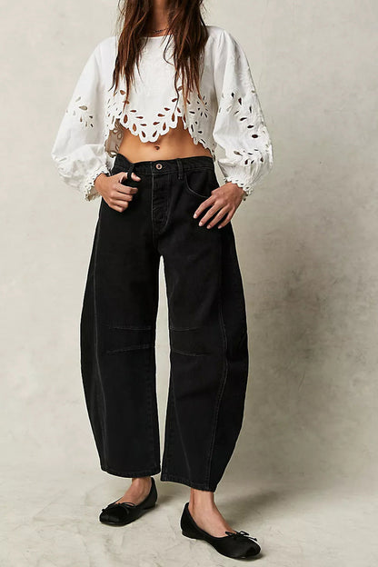 Veronica Cotton Ribbed Tank Two-Piece Set | Cropped Crewneck Set