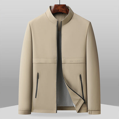 Joshua Cotton Jacket | Band Collar Hip-Length Jacket
