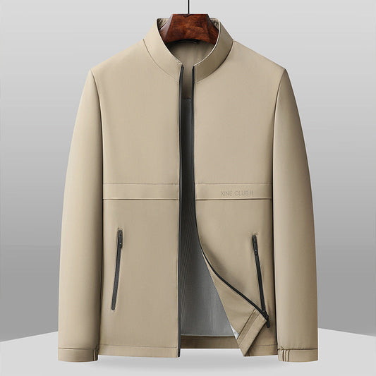 Joshua Cotton Jacket | Band Collar Hip-Length Jacket