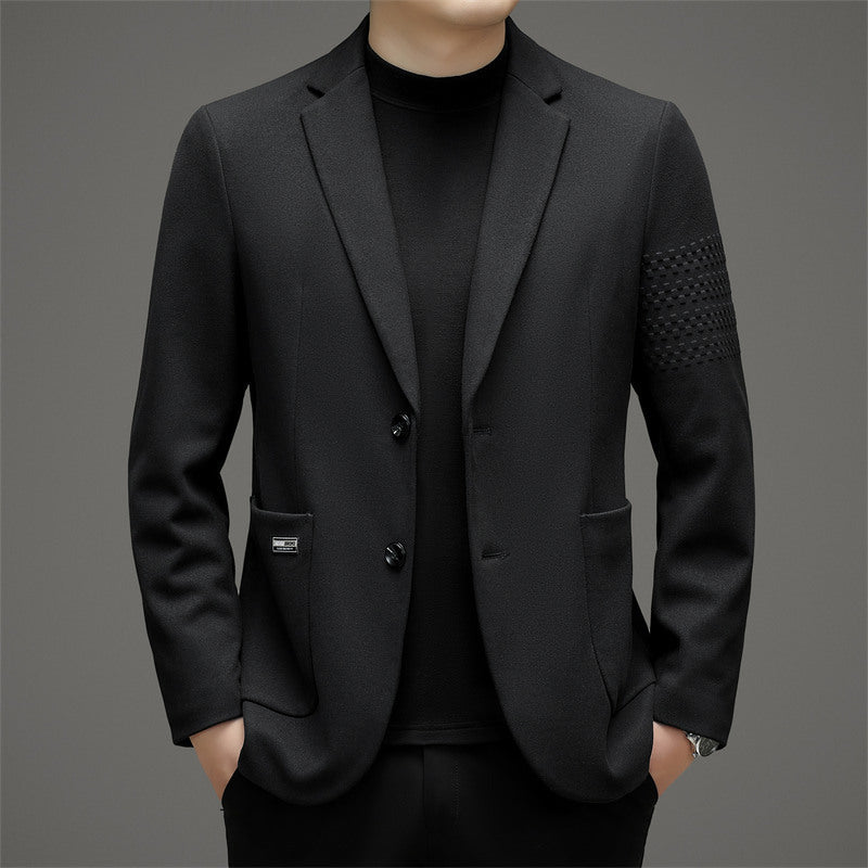 Benjamin Wool Slim Fit Blazer | Notched Lapel Two-Button Blazer