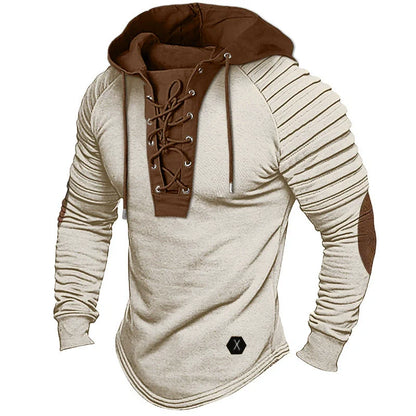 George Cotton Hooded Hoodie | Slim Fit Lace-Up Hoodie