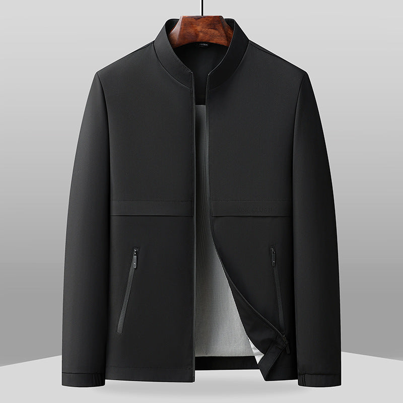 Joshua Cotton Jacket | Band Collar Hip-Length Jacket