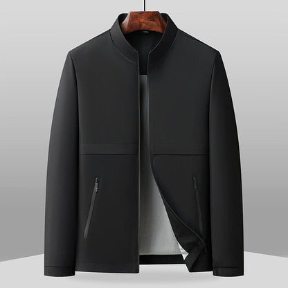 Joshua Cotton Jacket | Band Collar Hip-Length Jacket