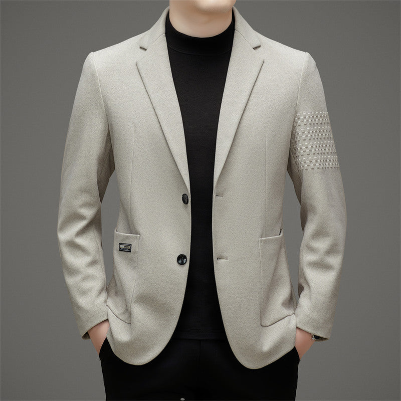 Benjamin Wool Slim Fit Blazer | Notched Lapel Two-Button Blazer