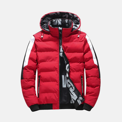 Theodore Nylon Puffer Jacket | Quilted Hooded Jacket