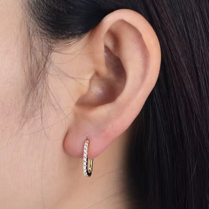 Glittering Hoop Earrings - Estelle