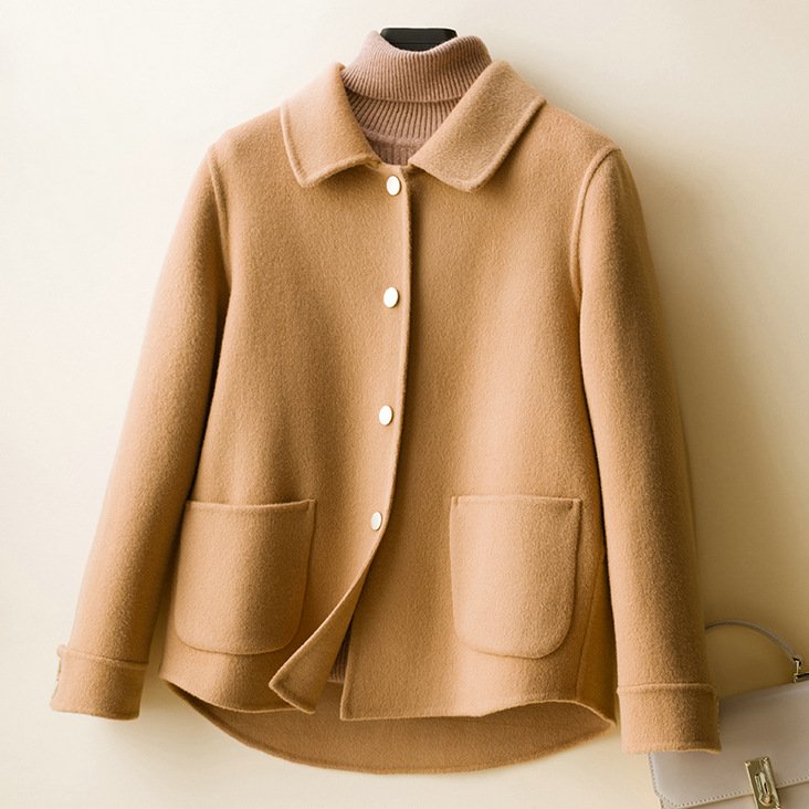 Amelia Wool Jacket | Relaxed Fit Button Front Jacket