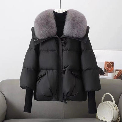 Isabella Puffer Jacket | Faux Fur Collar Quilted Jacket