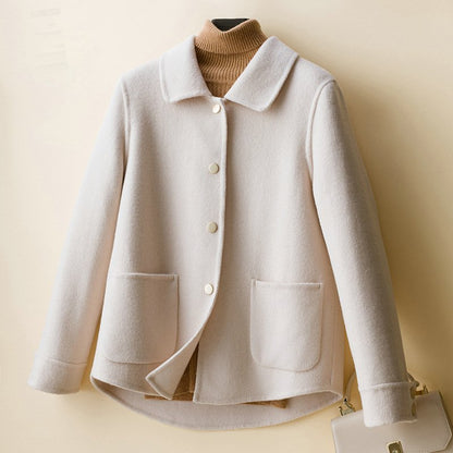 Amelia Wool Jacket | Relaxed Fit Button Front Jacket