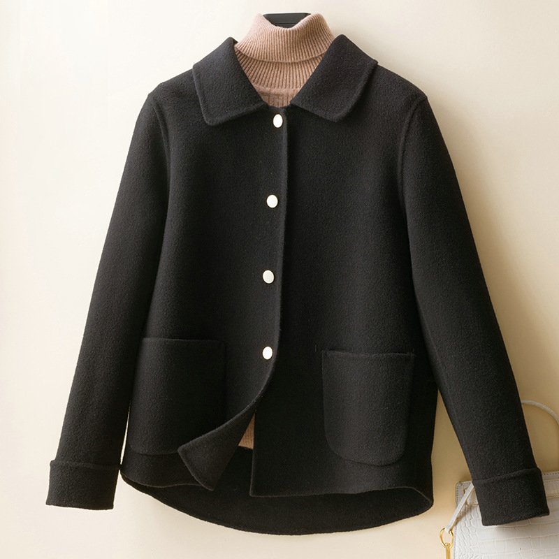 Amelia Wool Jacket | Relaxed Fit Button Front Jacket