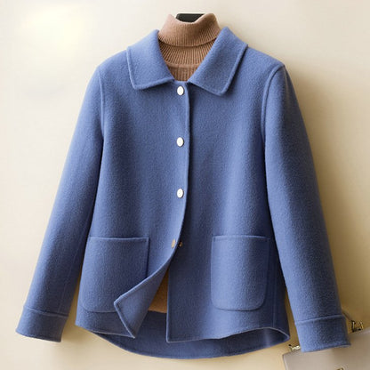 Amelia Wool Jacket | Relaxed Fit Button Front Jacket