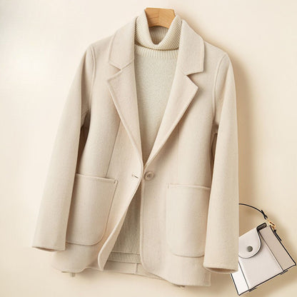 Valentina Wool Tailored Coat And Turtleneck Two-Piece Set | Everyday Hip-Length Set
