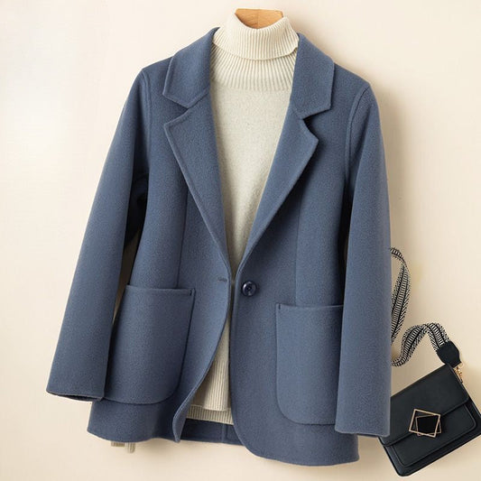 Valentina Wool Tailored Coat And Turtleneck Two-Piece Set | Everyday Hip-Length Set