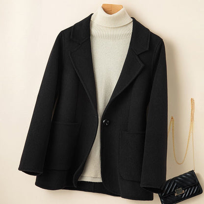 Valentina Wool Tailored Coat And Turtleneck Two-Piece Set | Everyday Hip-Length Set