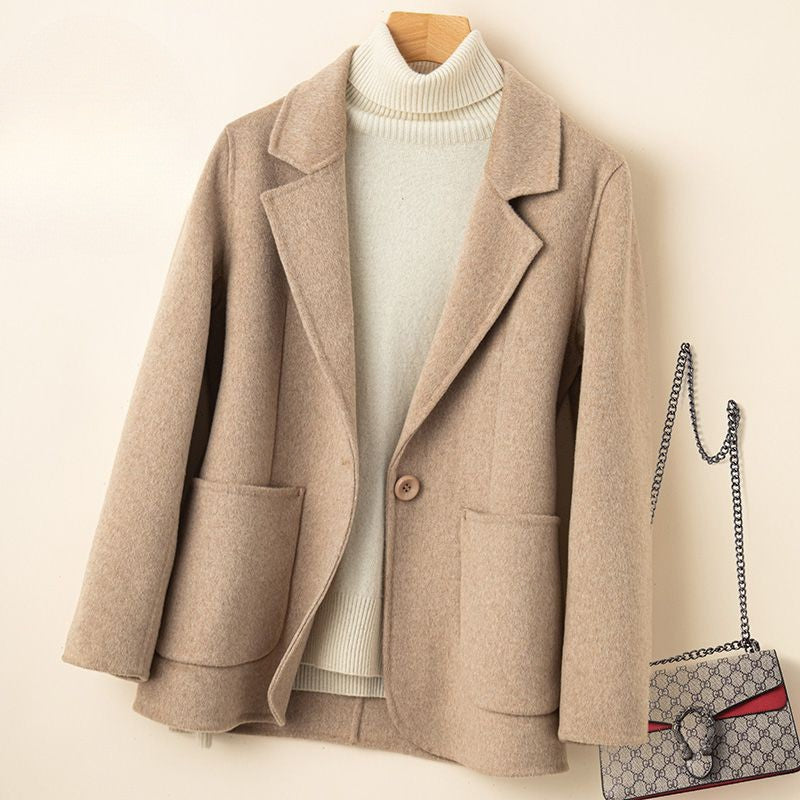Valentina Wool Tailored Coat And Turtleneck Two-Piece Set | Everyday Hip-Length Set
