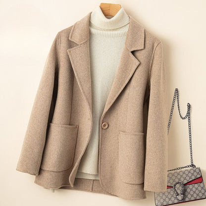 Valentina Wool Tailored Coat And Turtleneck Two-Piece Set | Everyday Hip-Length Set