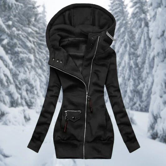 Isabella Fleece Hooded Jacket | Slim Fit Casual Jacket