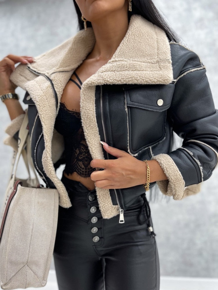 Isabella Leather Biker Jacket | Fitted Cropped Jacket