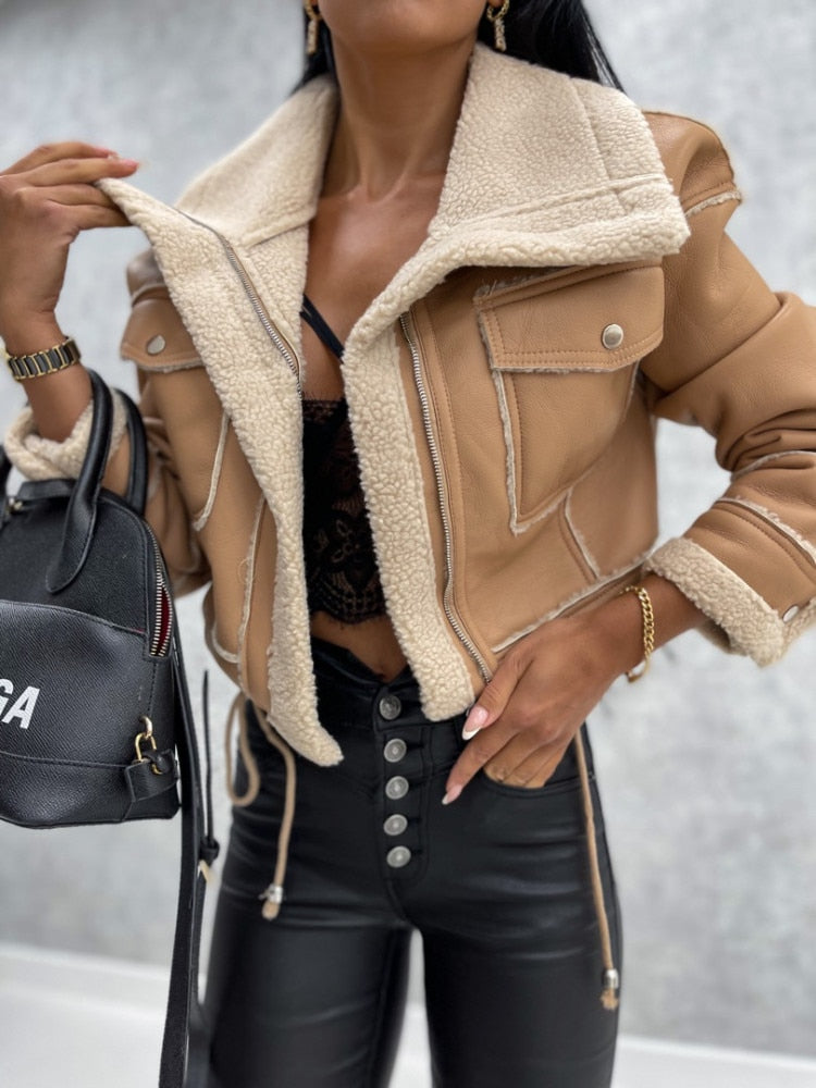 Isabella Leather Biker Jacket | Fitted Cropped Jacket