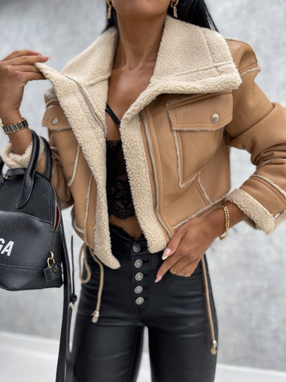 Isabella Leather Biker Jacket | Fitted Cropped Jacket