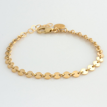 Tube chain disc bracelet - Layer bracelet set