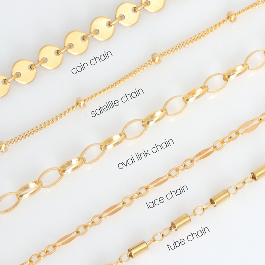 Tube chain disc bracelet - Layer bracelet set