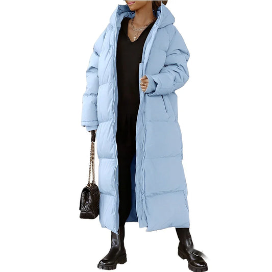 Lily Quilted Puffer Coat | Oversized Hooded Coat
