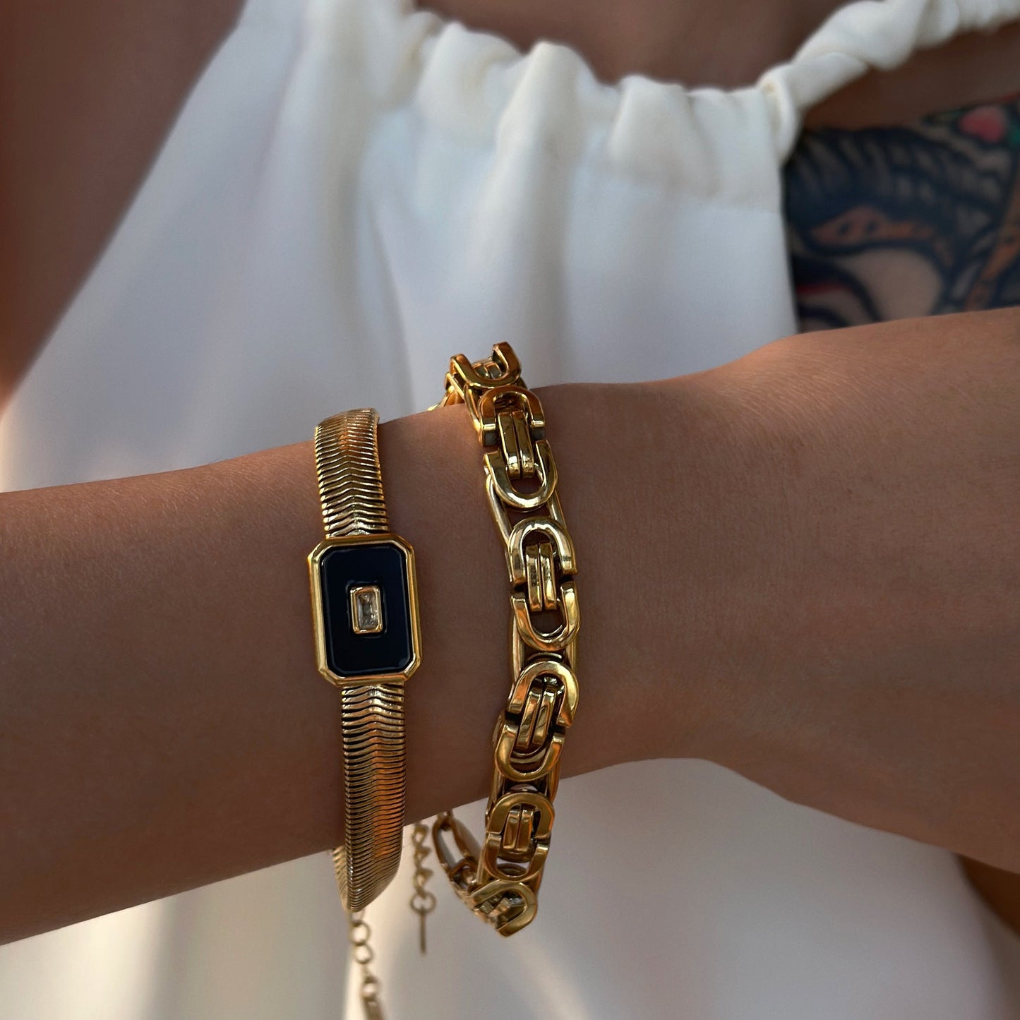 Retro Mirror Shell Square Brand Bracelets