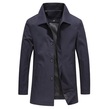 Theodore Cotton Car Coat | Tailored Fit Collared Coat
