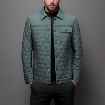 Theodore Quilted Jacket | Collared Button Front Jacket