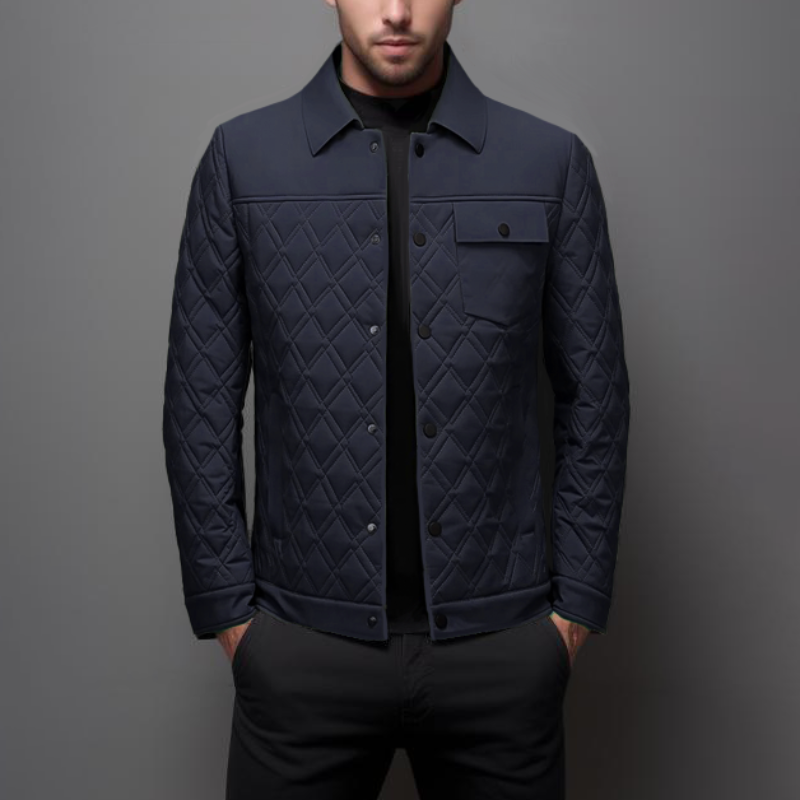 Theodore Quilted Jacket | Collared Button Front Jacket