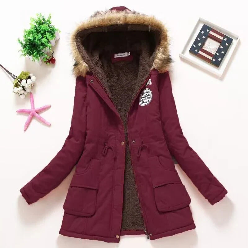 Isla Parka Jacket | Faux Fur Hood Casual Jacket