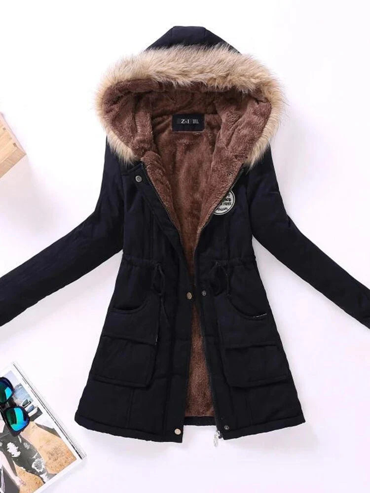 Isla Parka Jacket | Faux Fur Hood Casual Jacket