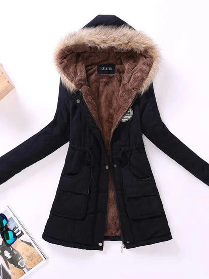 Isla Parka Jacket | Faux Fur Hood Casual Jacket