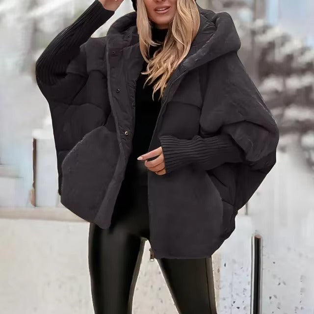 Francesca Nylon Puffer Jacket | Hooded Oversized Jacket