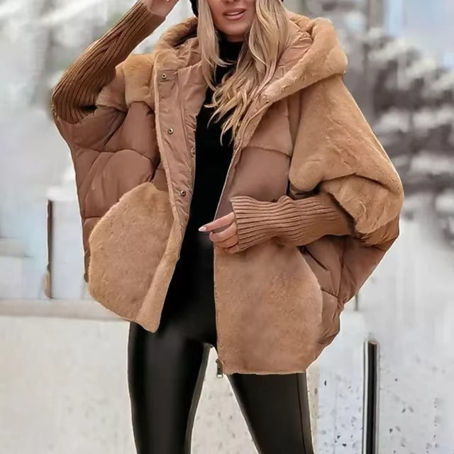 Francesca Nylon Puffer Jacket | Hooded Oversized Jacket