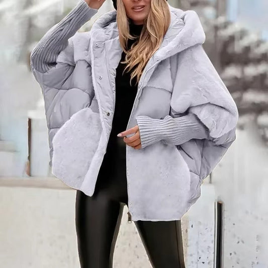 Francesca Nylon Puffer Jacket | Hooded Oversized Jacket