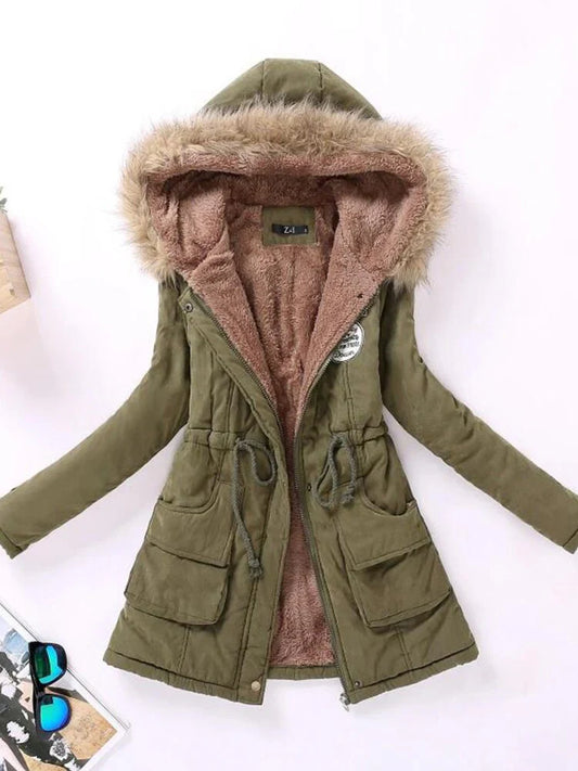 Isla Parka Jacket | Faux Fur Hood Casual Jacket