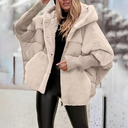 Francesca Nylon Puffer Jacket | Hooded Oversized Jacket