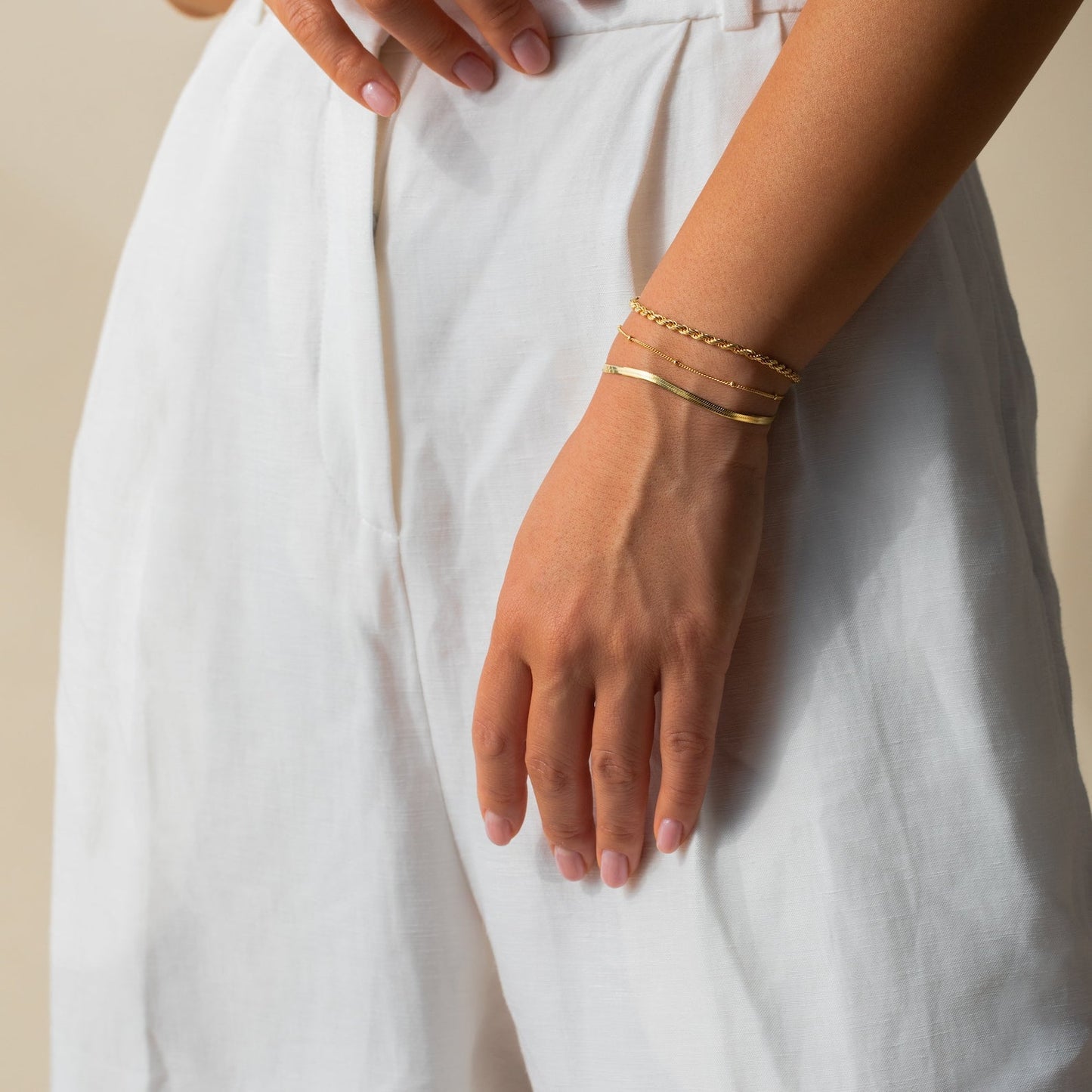 Chain bracelets - Minimalist layered bracelets