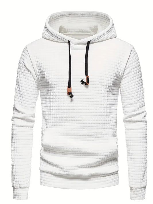 Thomas Cotton Quilted Pullover Hoodie | Hooded Drawstring Hoodie